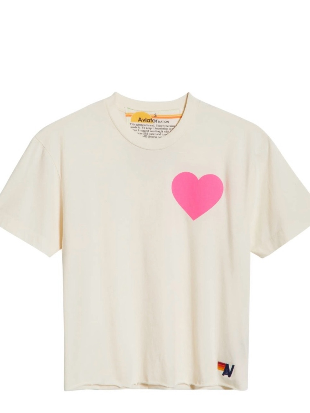 Aviator Nation Heart Boyfriend T-Shirt Size - M